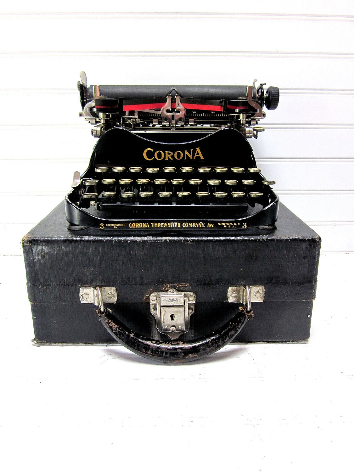 Vintage Typewriter Corona 3 Folding Portable Typewriter