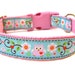 Owl Dog Collar Pink and Blue Owl Dog Collar