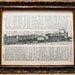 Uphill Train Art Print on Vintage Dictionary Book Page
