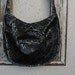 Bohemian Velvet Bag Purse Damask Gothic Gypsy Black Charcoal Messenger Crossbody Hobo Slouchy