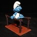 Vintage Parallel Bars Gymnast Smurf Figurine