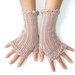 Woman Fingerless Gloves " Lacy Style" - Old Rose - Yarn Hand Dyed
