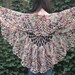 Multi-colored Chrysanthemum Crochet Shawl