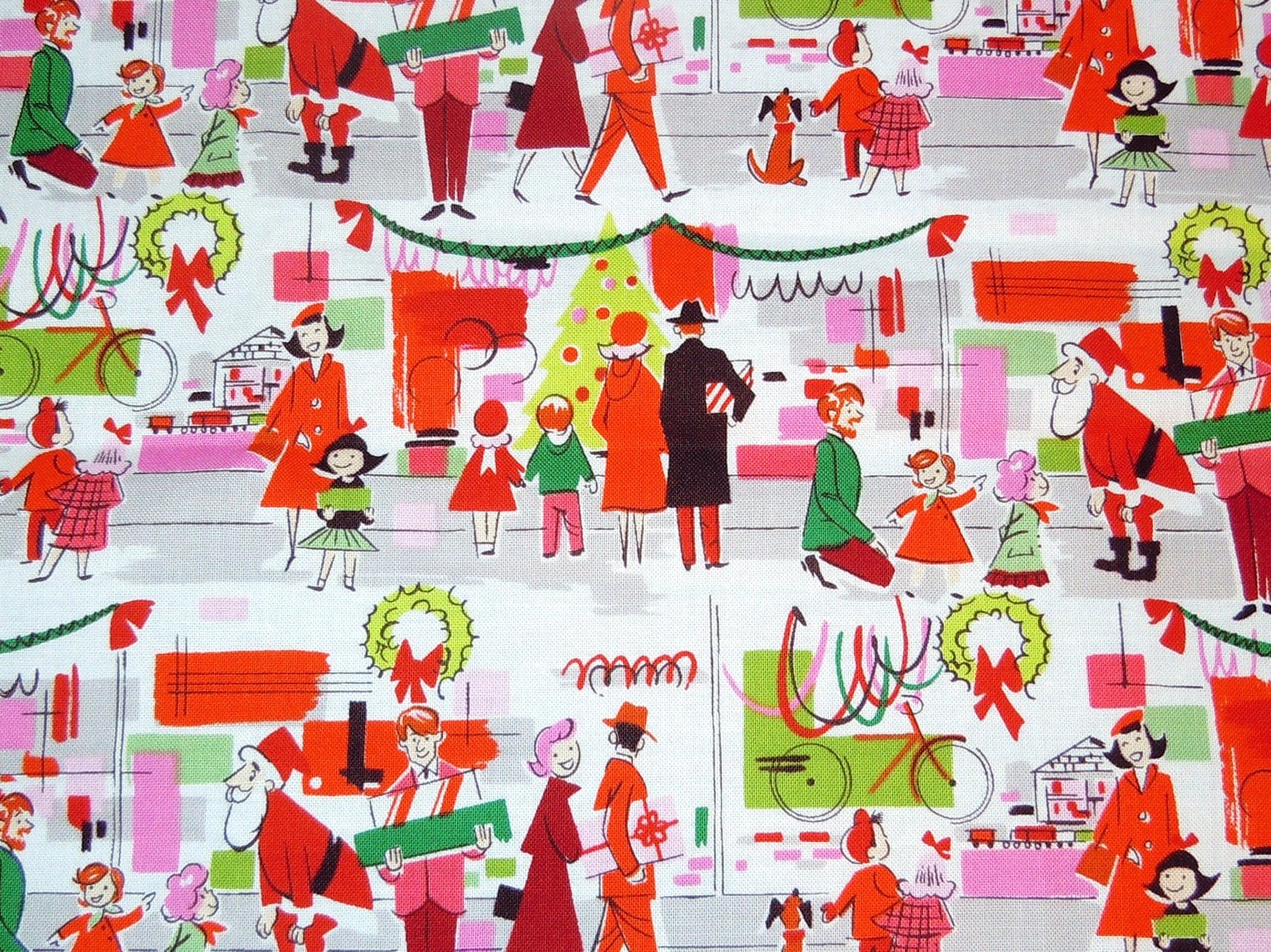 Merry Main Street Alexander Henry Christmas Fabric Destash