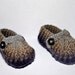 Free Shipping - Crocheted Shoebeedoo Baby Loafers / Booties - 6-12 Months - Ready to Ship