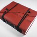 sketchbook leather red blank journal