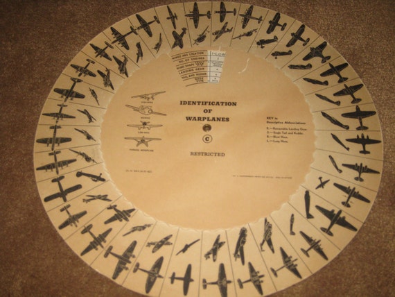 WWII Aircraft Identification Wheel Chart by lorriannehernandez