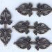 Focal Bail, Fold Over Style, Art Nouveau, Brass Ox, Dark Brass, Item05705