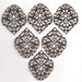 Flattened Leaf Shaped Filigree Stampings, Brass Ox, Dark Brass, Item09171