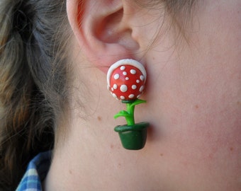 Mario Piranha Plant Earrings