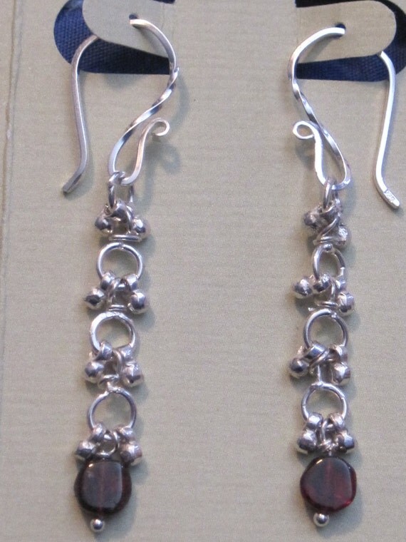 and Sterling Silver Dangle Earrings by SteelheartDesigns