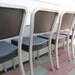 RESERVED Laura General Fireproofing Side Chairs, Good Form, brushed aluminum, set of 4, 1950's