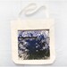 Front Pocket Canvas Tote Bag - Unisex Screen Printed REUSABLE Grocery Bag Shopping City School Beach Eco Friendly Handmade