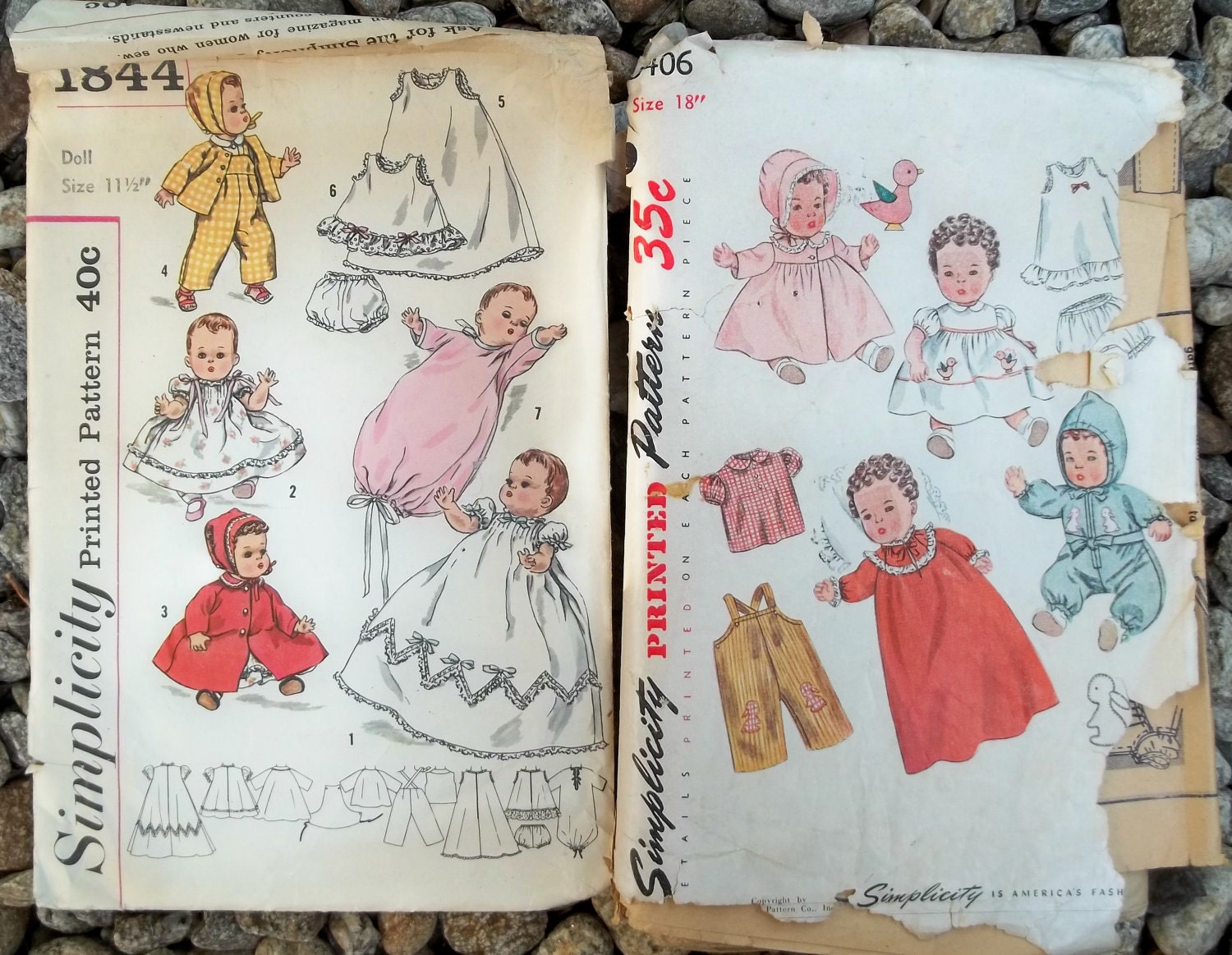 Vintage Baby Doll Collector Clothes Patterns 1950s by PatternJones