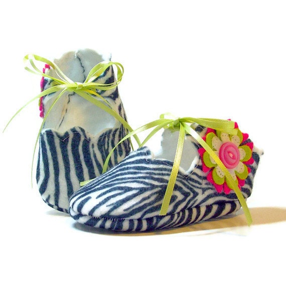 zebra print booties shoes