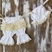 Ruffle Hat and Bloomer Set in Light Yellow and White Polka Dots
