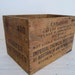 reserved for catherine - vintage industrial ammunition wooden crate with black typography