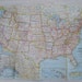 1961 national geographic wall map of the united states of america
