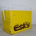 reserved for arquie - vintage sunshine yellow metal cooler/esky