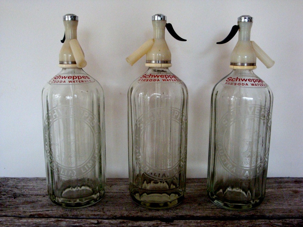reserved for amber vintage schweppes soda water siphons