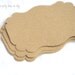 BRoWN KRaFT Labels--fancy corners shape--organize home-pantry--office--parties--weddings--12ct