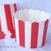 Red And WHiTe STripe--large-Nut/Candy/Baking Cups--25ct--Parties--cupcakes-gumballs-snacks