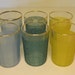 Colourful speckled glasses