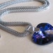 On Sale Divine Snake Chain Heliotrope Swarovski Crystal Heart Choker Necklace