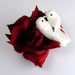 Large Velvet Red Rose with Lovebirds Rockabilly Bridal Fascinator