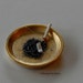 Brass Ashtray with realistic 'Lit' cigarette in 1:12 Scale for Dollhouse Miniature Pub or Study