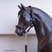 Black Leather Halter with Lead in 1 Inch Scale for Breyer Classic or Dollhouse Miniature Vignette