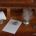 Colonial Writing Desk Set in 1 Inch Scale for Dollhouse Miniature Library Study Roombox