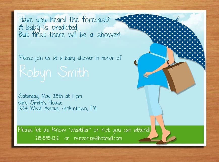 cards to baby print shower Shower Umbrella Baby Invitation by Sapphiredigitalworks Rain Cards