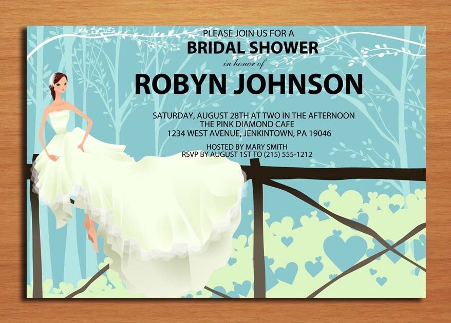 Country Bride Bridal Shower Customized Printable Invitations Diy Onepaperheart Stationary 3964