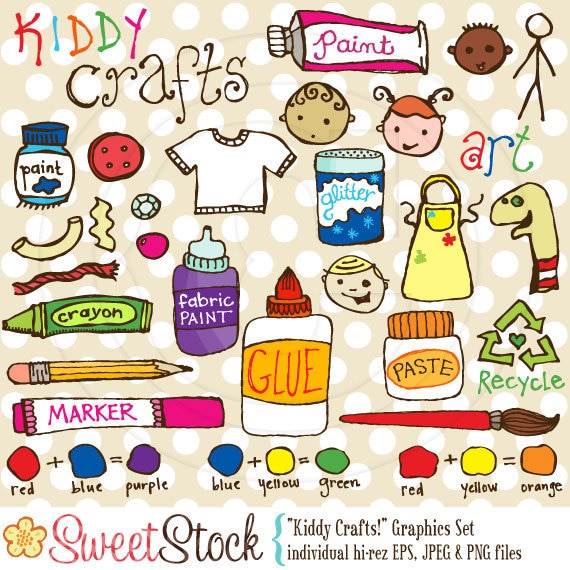 Items similar to Kiddy Crafts Vector Graphics Set for Personal and