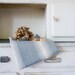 vintage french ticking in blue and white stripes