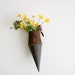 rustic french hanging vase, originally used by french farmers to carry their whetting stones to sharpen their scythes
