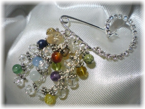 Gemstones of the bible rhinestone brooch by jewelsofthecity