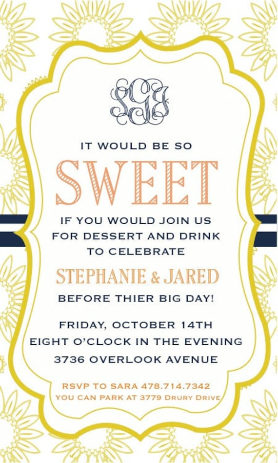 Items Similar To Diy Dessert Party Invitation On Etsy