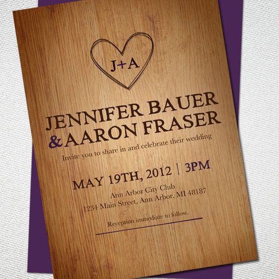 Wooden Wedding Invitations 7