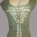 Junior / Womens Top Special Cut Olive Shirt "Tribal Mayan Treasure" Womans Size - Small, Medium, Large, XL, 2XL 3XL