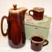 SALE WAS 18.00 - Vintage Hull Brown Drip Coffee Pot and 2 Mugs from The Eclectic Interior