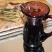 Vintage Amethyst Miniature Crackle Glass Pitcher