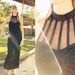 Vintage 1980s Black Beaded Gown Dress
