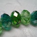 Beads Glass Green Teal Faceted Rondelle AB 5mm x 8mm (20)