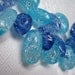 Beads Quartzite Aqua Mix Crackle Smooth Nugget (10)