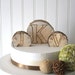 Rustic Wood Cake Topper - Monogram wood burned log initials