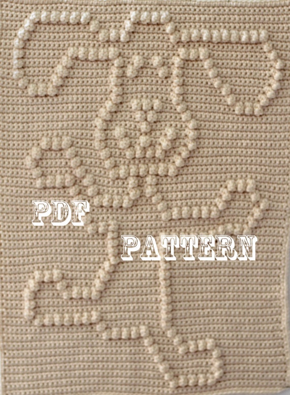 Crochet Pattern Crochet Baby Blanket Dancing Dog Baby