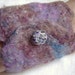 Purple Blue Felt Cuff with Mosaic Bead