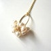 Pearl Cluster Necklace on Gold Chain - Dainty Feminine Jewelry